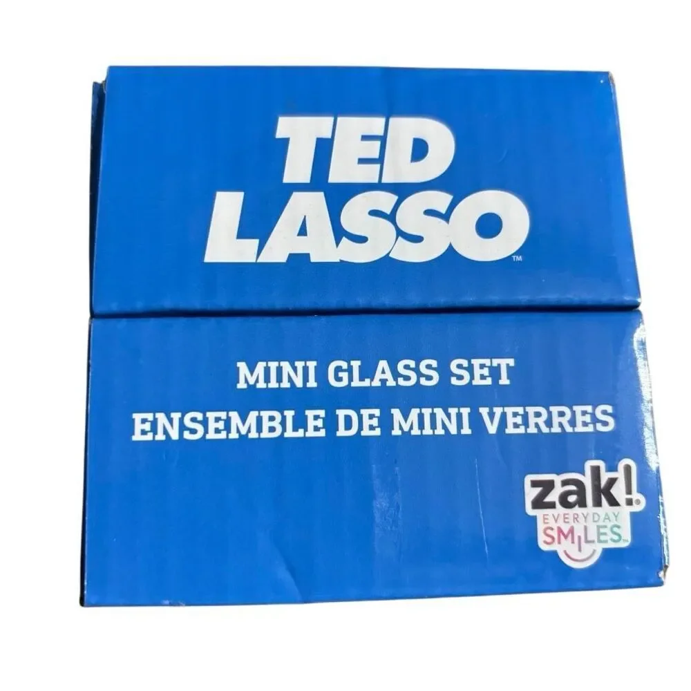 Ted Lasso Mini Glass Set Of 4 2oz Shot Glasses *New*